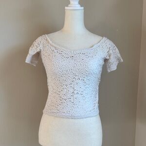 Abercrombie & Fitch White Lace Women's Top